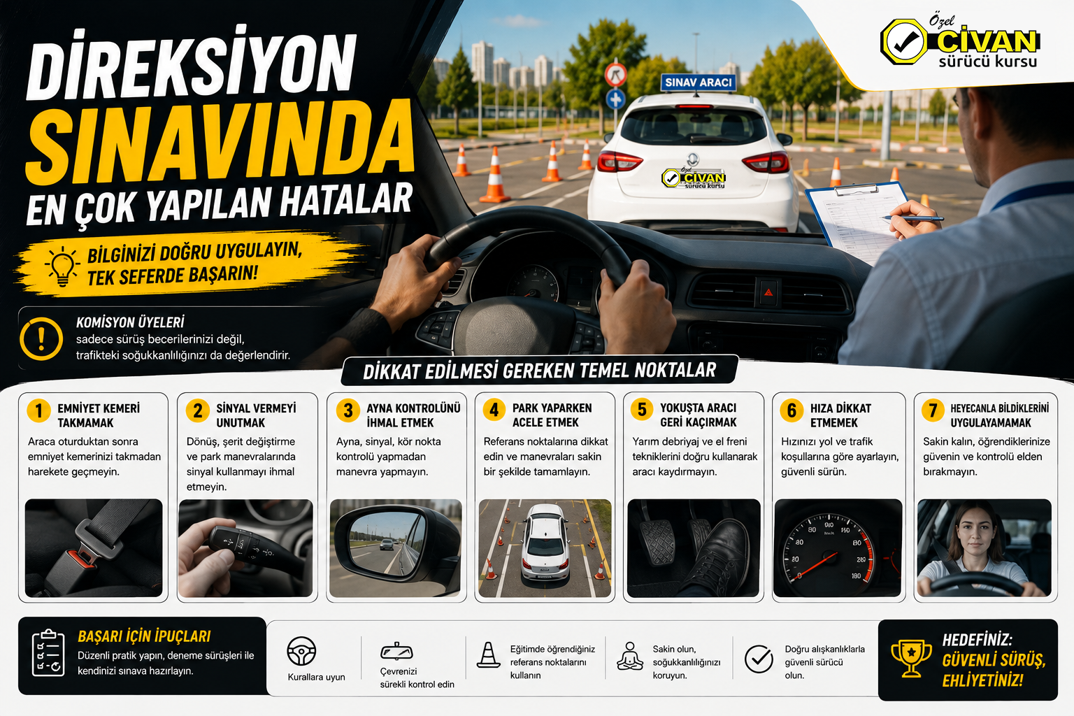 Direksiyon Sınavında En Çok Yapılan Hatalar